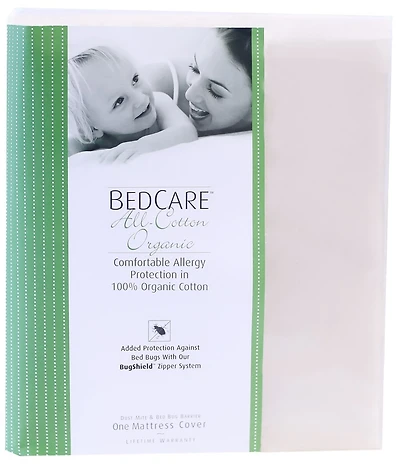 National Allergy® BedCare Organic Cotton Allergy and Bed Bug Proof 12#double; Mattress Cover