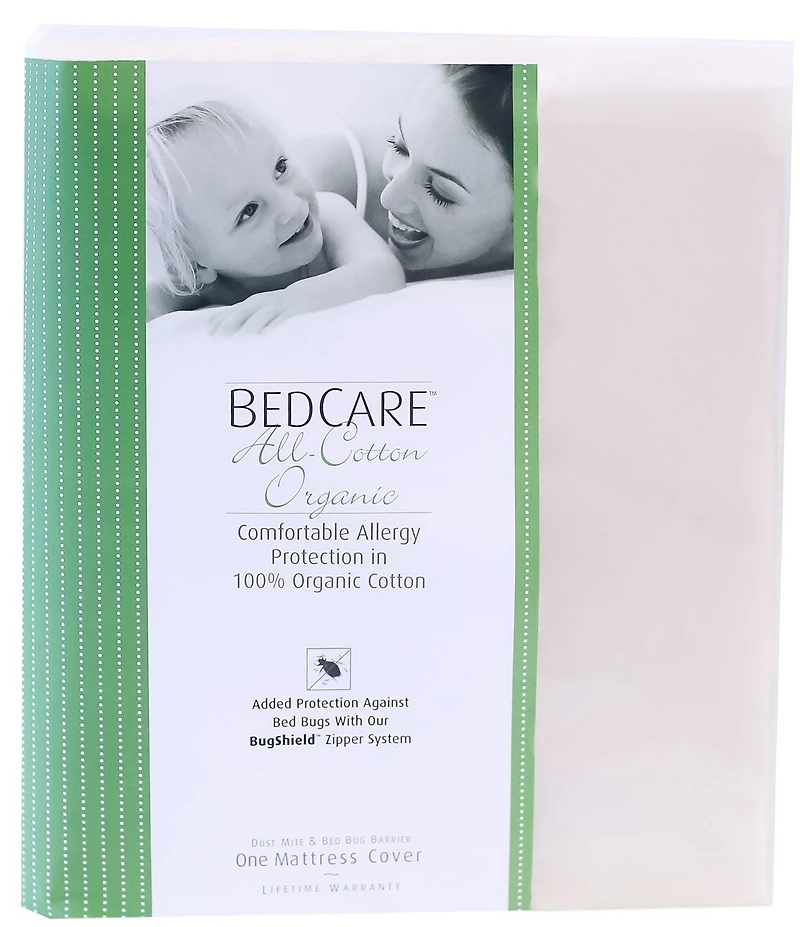 National Allergy® BedCare Organic Cotton Allergy and Bed Bug Proof 9#double; Mattress Cover