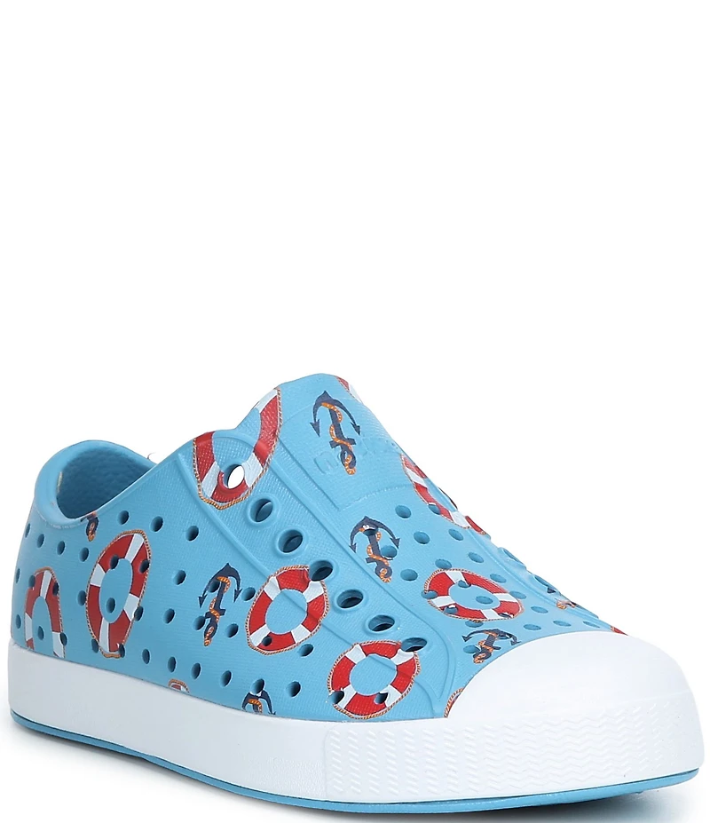 Native Shoes Boys' Jefferson Slip-On Nautical Print Sneakers (Toddler)