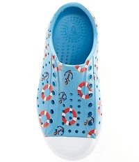 Native Shoes Boys' Jefferson Slip-On Nautical Print Sneakers (Toddler)