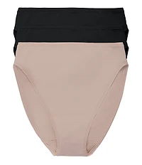 Natori Bliss Bare Cotton High-Cut Brief 3-Pack