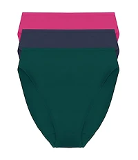 Natori Bliss Bare Cotton High-Cut Brief 3-Pack