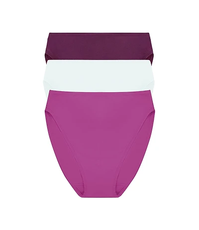 Natori Bliss Bare Cotton Hi-Cut Brief 3-Pack