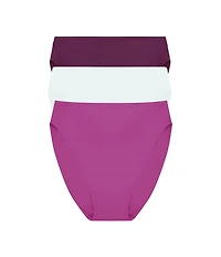 Natori Bliss Bare Cotton Hi-Cut Brief 3-Pack