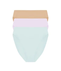 Natori Bliss Bare Cotton High-Cut Brief 3-Pack