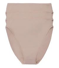Natori Bliss Bare Cotton High-Cut Brief 3-Pack