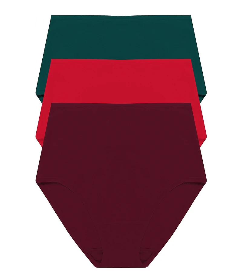 Natori Bliss Bare Cotton High-Waist Brief 3-Pack