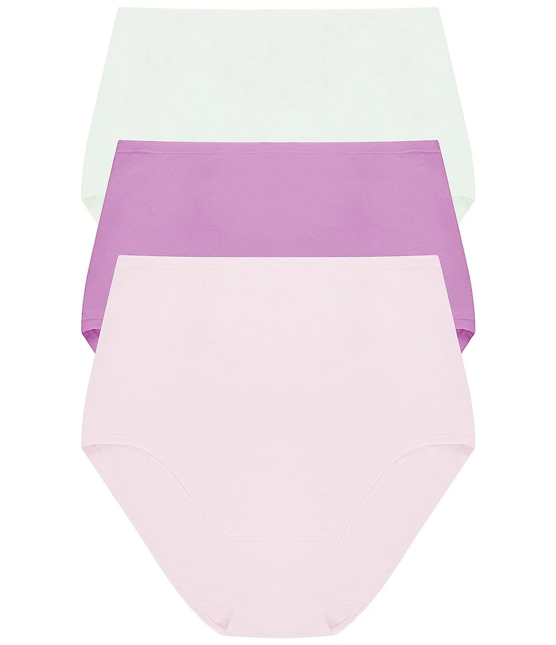 Natori Bliss Bare Cotton High-Waist Brief 3-Pack
