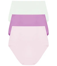 Natori Bliss Bare Cotton High-Waist Brief 3-Pack