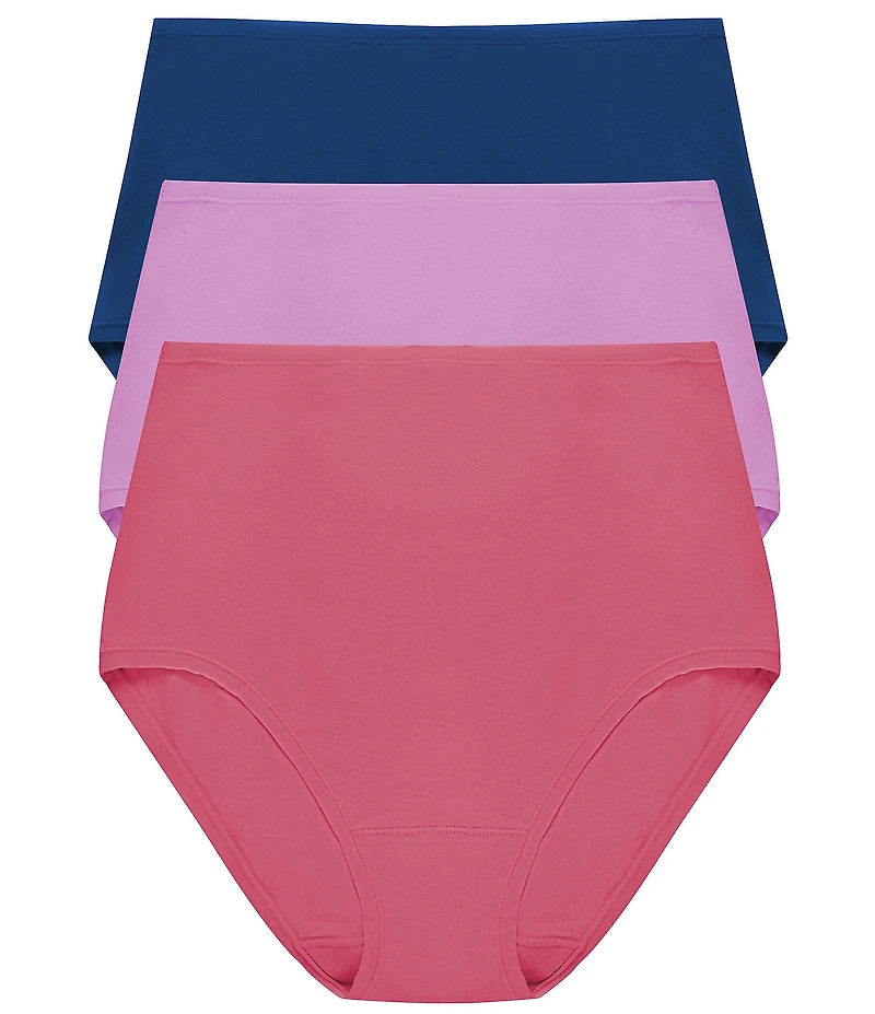 Natori Bliss Bare Cotton High Waist Brief 3-Pack