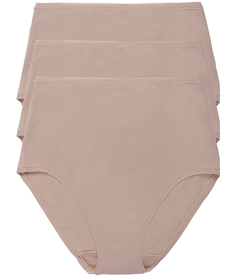 Natori Bliss Bare Cotton High-Waist Brief 3-Pack
