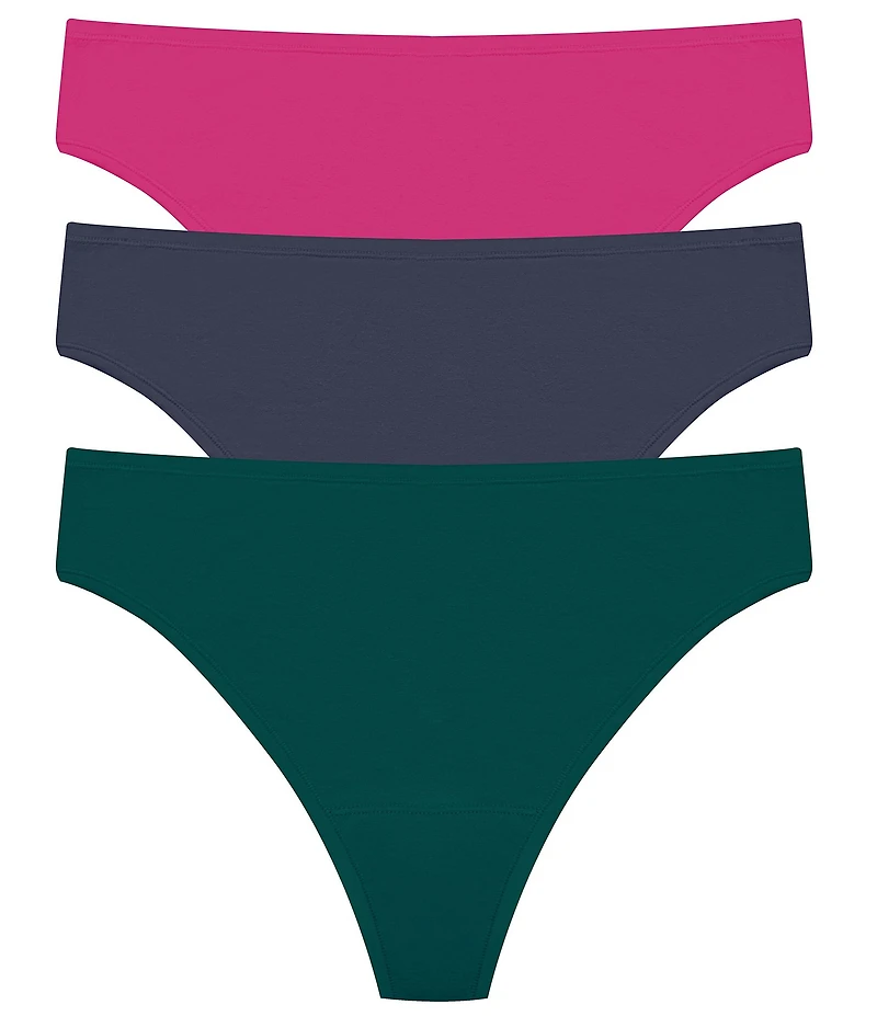 Natori Bliss Bare Cotton Thong 3-Pack