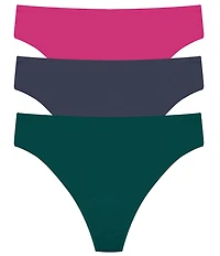 Natori Bliss Bare Cotton Thong 3-Pack