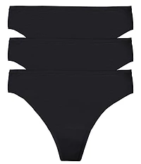 Natori Bliss Bare Cotton Thong 3-Pack