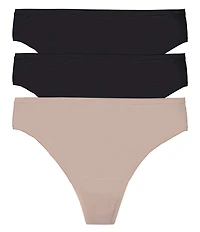 Natori Bliss Bare Cotton Thong 3-Pack