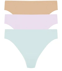 Natori Bliss Bare Cotton Thong 3-Pack