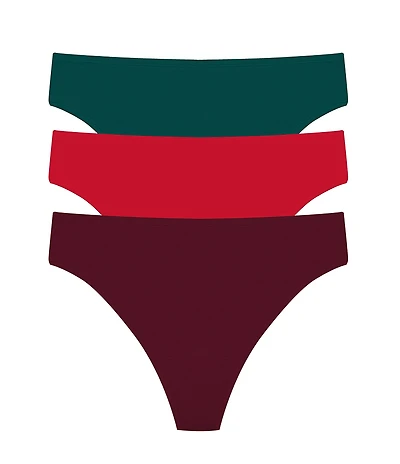 Natori Bliss Bare Cotton Thong 3-Pack