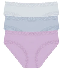 Natori Bliss Girl Lace Trim Brief Panty 3-Pack