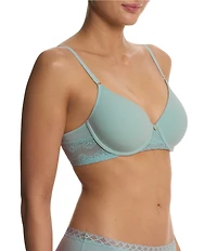 Natori Bliss Perfection Contour Underwire Lace Trim T-Shirt Bra