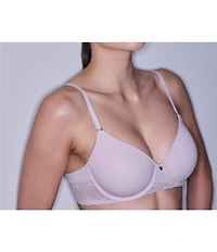 Natori Bliss Perfection Contour Underwire Lace Trim T-Shirt Bra