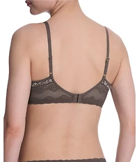 Natori Bliss Perfection Contour Underwire Lace Trim Chrome Python Printed T-Shirt Bra