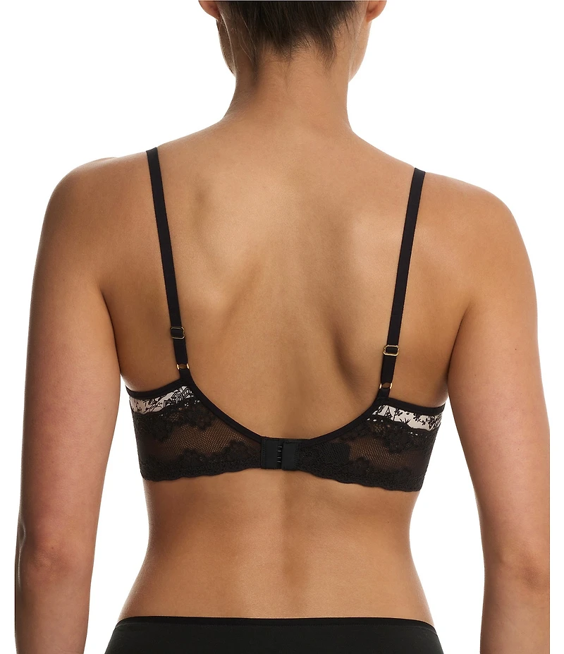 Natori Bliss Perfection Contour Underwire Lace Trim Toile Printed T-Shirt Bra