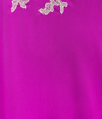 Natori Enchant Lace Trim Knit Sleeveless V-Neck Chemise