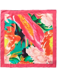 Natori Garbo Print Silk Square Scarf
