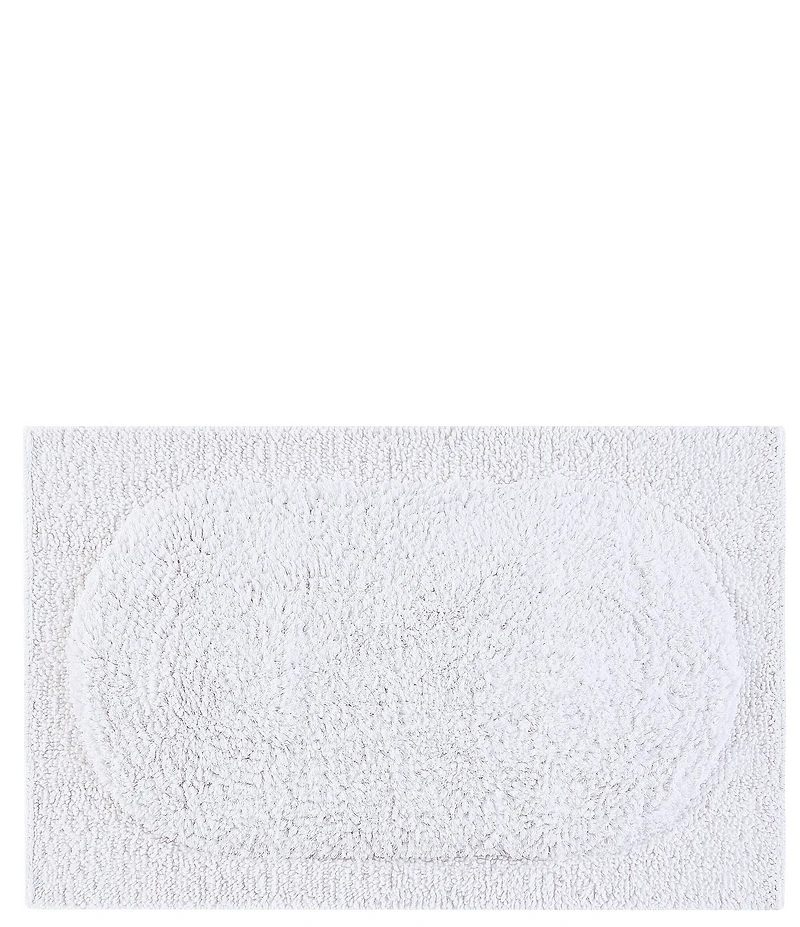 Natori Infinity Collection Cotton Woven Border Bath Rug