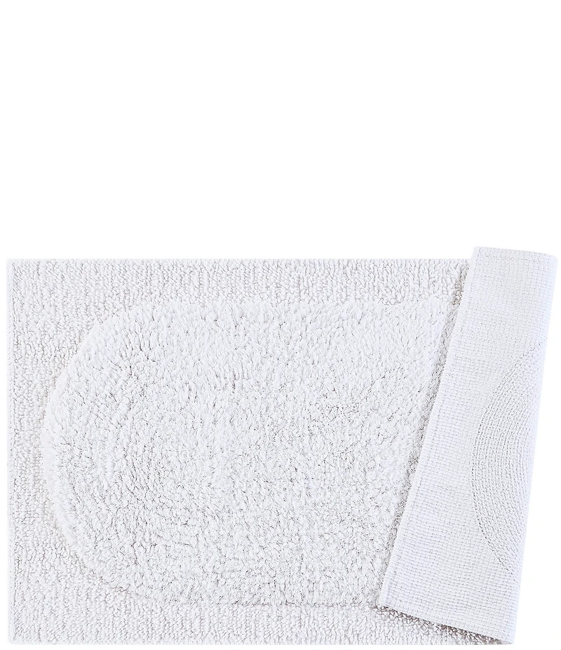 Natori Infinity Collection Cotton Woven Border Bath Rug