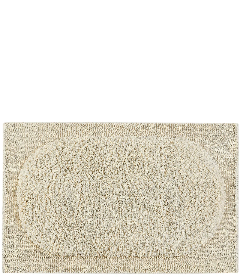 Natori Infinity Collection Cotton Woven Border Bath Rug