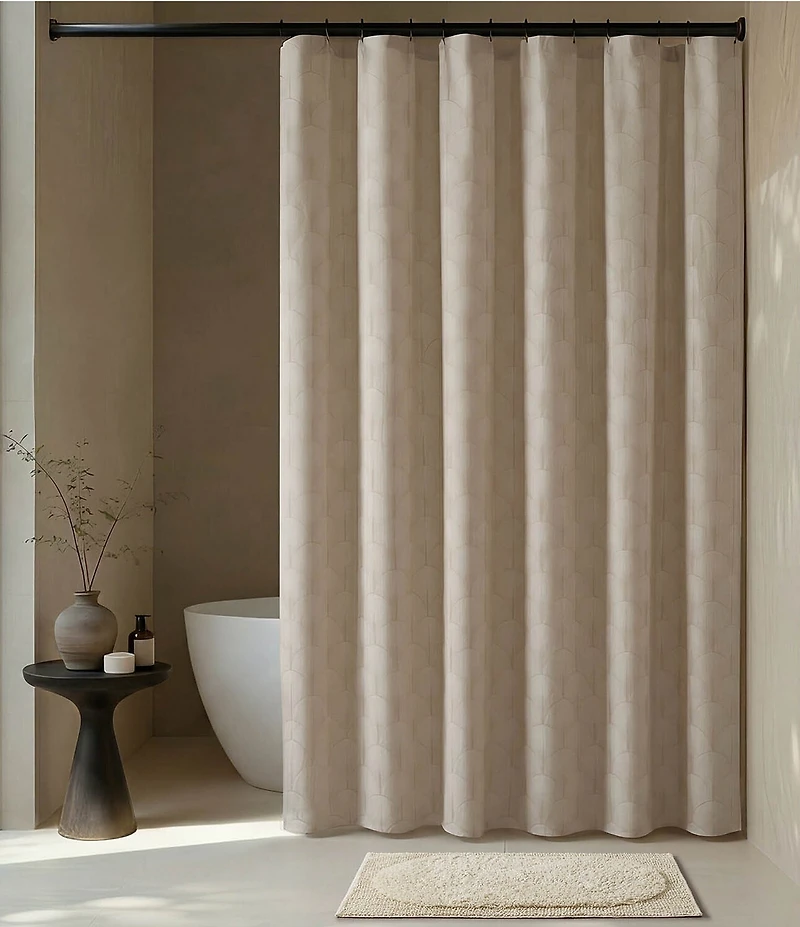 Natori Infinity Collection Cotton Woven Border Bath Rug