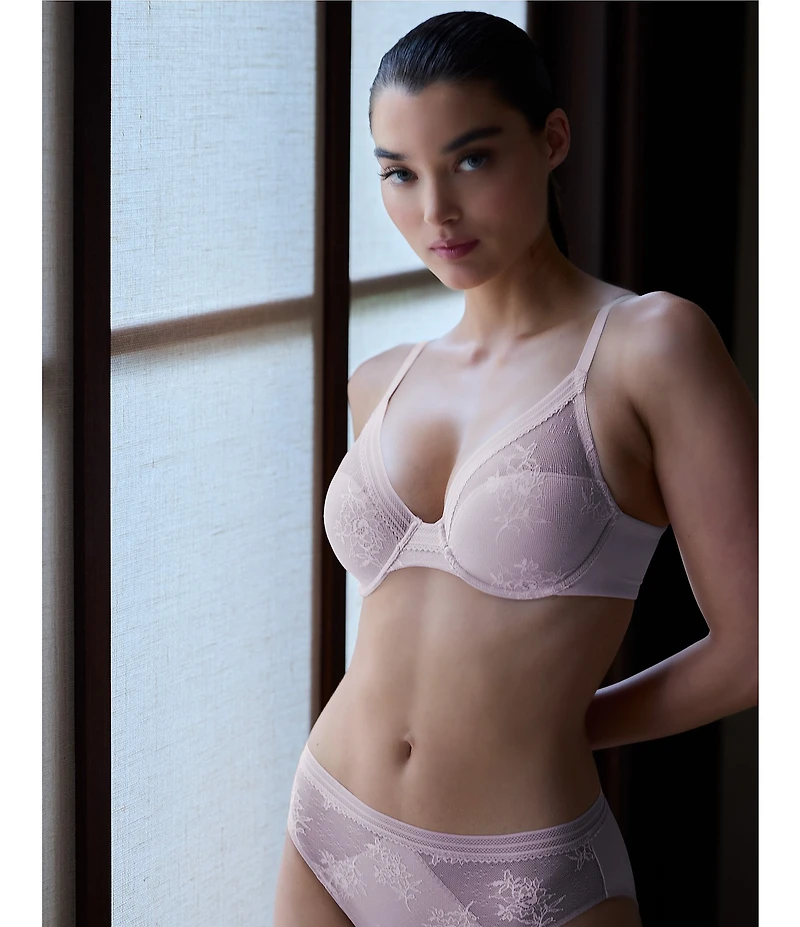 Natori Love Lace Full Coverage Plunge T-shirt Bra