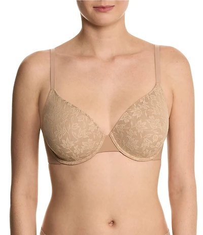 Natori Memoir Full Fit Memory Foam Convertible Underwire Floral Lace Bra