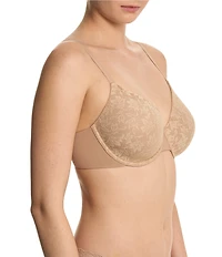 Natori Memoir Full Fit Memory Foam Convertible Underwire Floral Lace Bra