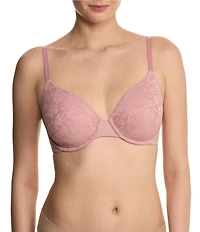 Natori Memoir Full Fit Memory Foam Convertible Underwire Floral Lace Bra