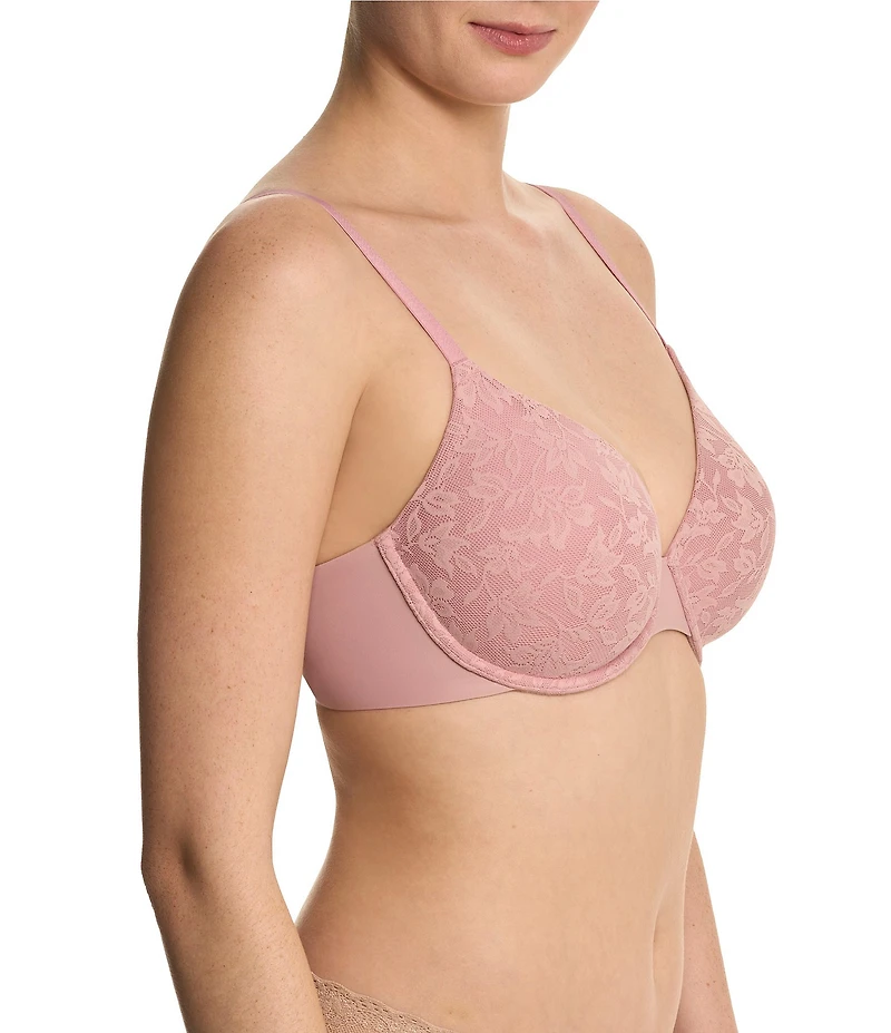 Natori Memoir Full Fit Memory Foam Convertible Underwire Floral Lace Bra