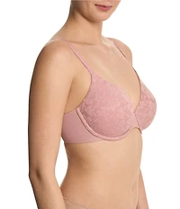 Natori Memoir Full Fit Memory Foam Convertible Underwire Floral Lace Bra