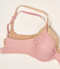 Natori Memoir Full Fit Memory Foam Convertible Underwire Floral Lace Bra