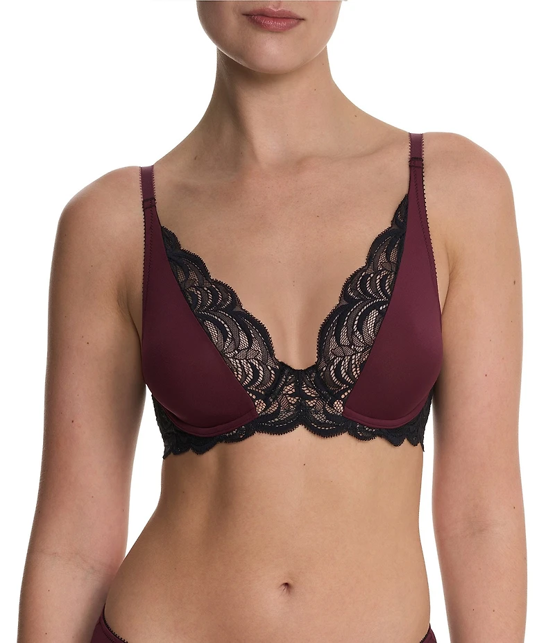 Natori Persuasion Lace Convertible Plunge T-Shirt Bra