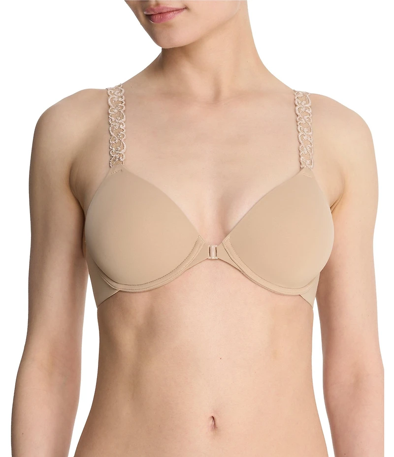 Natori Pure Luxe Convertible Front-Closure T-Shirt Bra
