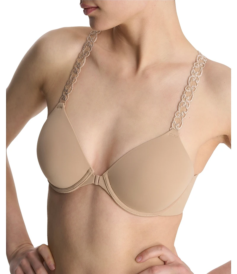 Natori Pure Luxe Convertible Front-Closure T-Shirt Bra