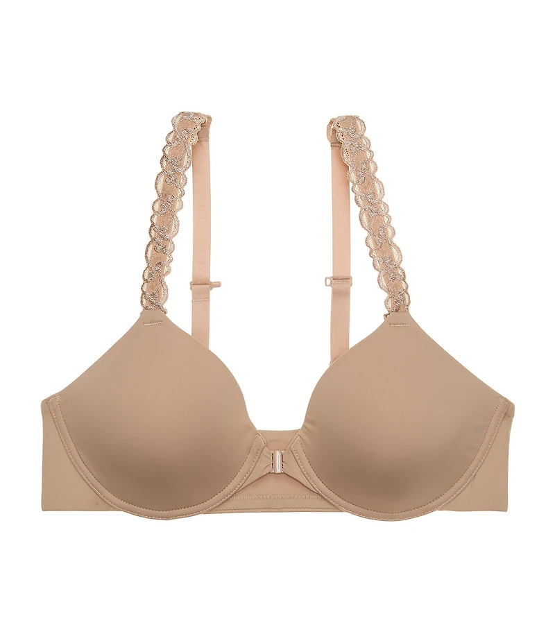 Natori Pure Luxe Convertible Front-Closure T-Shirt Bra