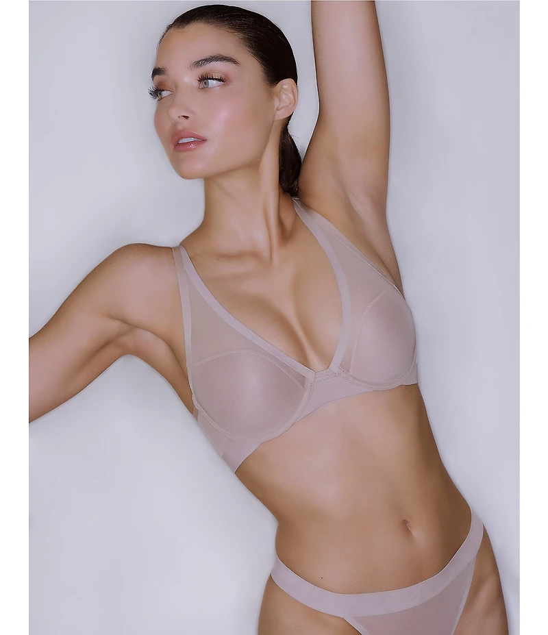 Natori True Zen Mesh Plunge T-Shirt Bra