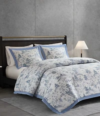 Natori Village Toile Printed Sateen Comforter Mini Set