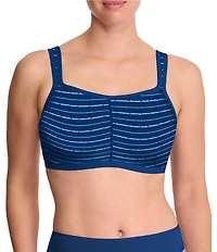 Natori Yogi Seamless Convertible U-Back to Racerback Full-Busted Contour Underwire Printed Sports Bra
