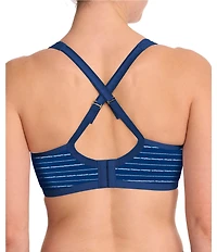 Natori Yogi Seamless Convertible U-Back to Racerback Full-Busted Contour Underwire Printed Sports Bra