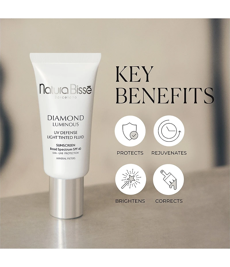 Natura Bisse Diamond Luminous UV Defense Light Tinted Broad Spectrum Sunscreen SPF 40