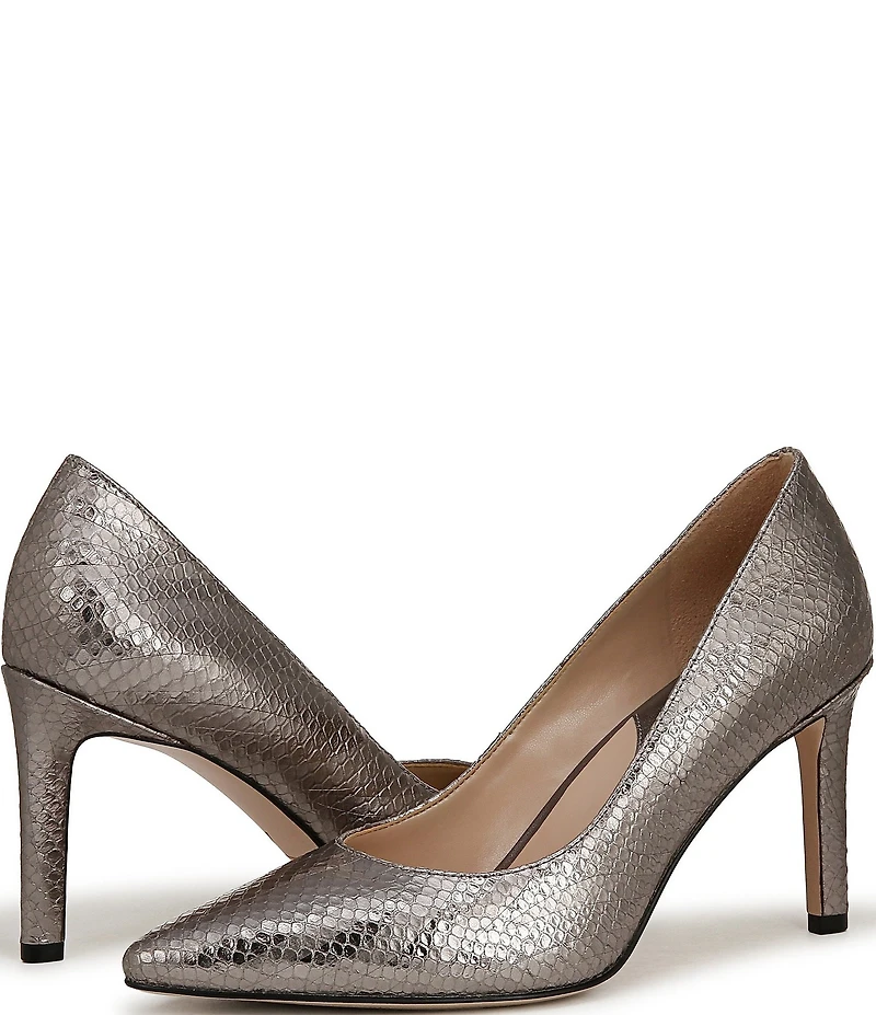 Naturalizer 27 Edit Adele Embossed Leather Pointed Toe Pumps