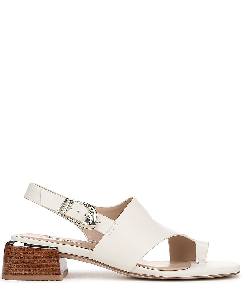 Naturalizer 27 EDIT Audra Leather Toe Loop Block Heel Sandals
